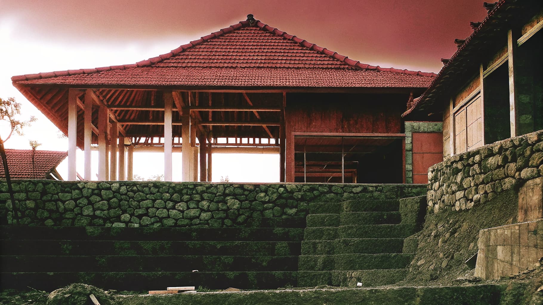 Bali villa construction